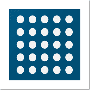 White Dots on Prussian Blue Posters and Art